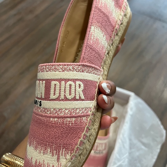Dior D-Stripes Cotton Espadrilles - Picture 2 of 12